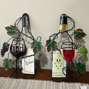 2 Decorative Metal Wine decor